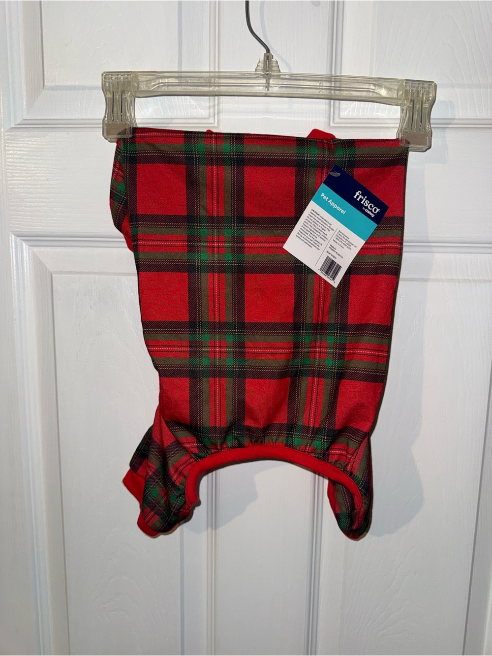 Frisco by Chewy Holiday Plaid Dog PJS Medium Red and Green Plaid NWT Christmas